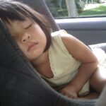 child, sleeping, car seat