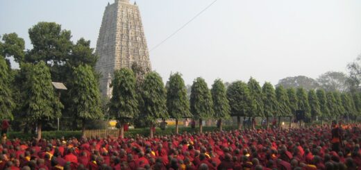 Le temple de la Mahabodhi à Bodhgaya